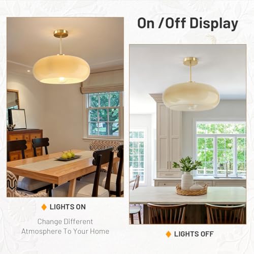 Gold Brass Semi Flush Mount Ceiling Light 15.7″