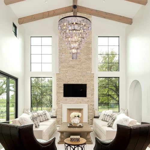 Black Crystal Chandelier for Living Room