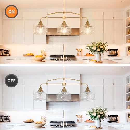Adjustable 3 Light Kitchen Island Lighting Gold Island Light over Island