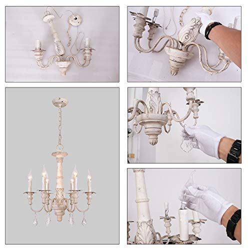 6 Light French Country Chandelier Farmhouse Candle Style W20.8