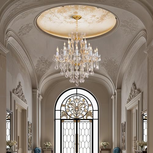 Crystal Chandelier for High Ceilings