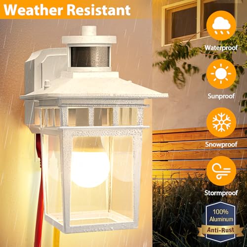 Motion Sensor Porch Light with GFCI Outlet (2 Count)