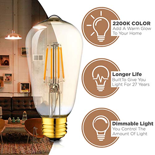 Hudson Vintage LED Edison 4W Bulbs (4 Count)