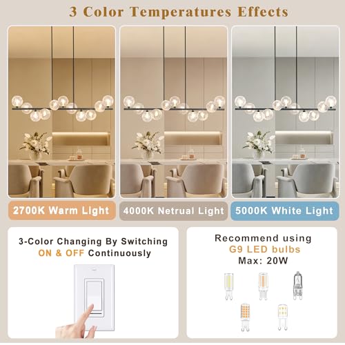 Linear Chandeliers for Dining Room (11 Count)