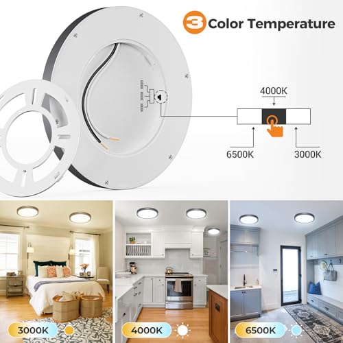 3Pack LED Flush Mount Ceiling Light Fixture