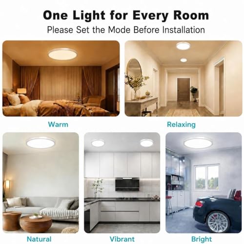 2Pack 7inch LED Flush Mount Ceiling Light
