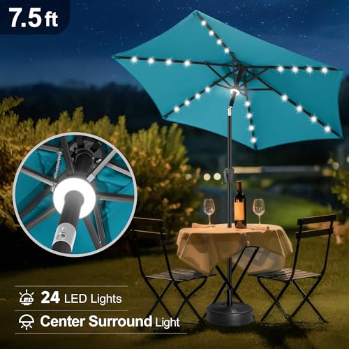 Solar Patio Umbrella with Centre Light