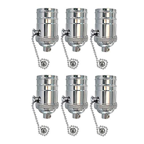 Vintage On Off Pull Chain Lamp Socket (6 Count)