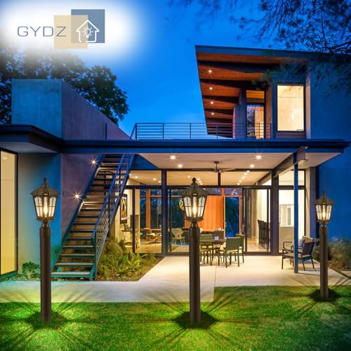 Dusk to Dawn Outdoor Post Lights with Pier Mount Base