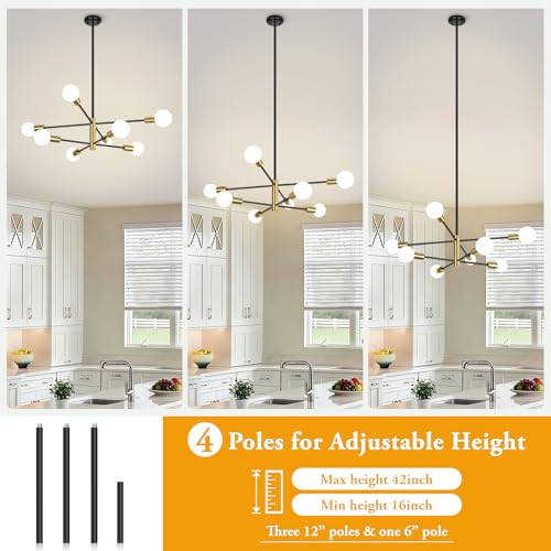 8 Light Modern Chandelier for Dining Room