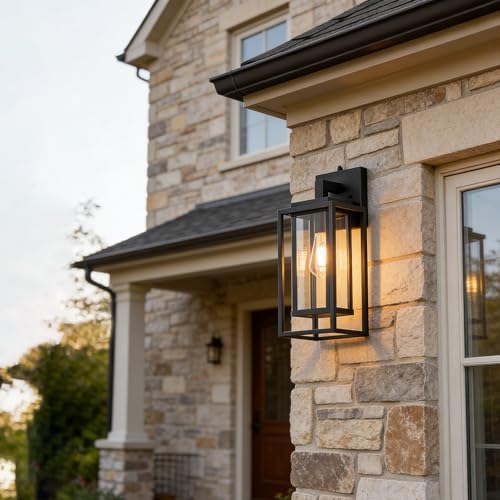 18" Dusk to Dawn Double Cage Outdoor Wall Light