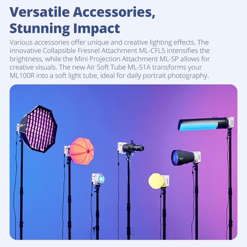 ML100R 110W Godox RGB LED Video Light Kit with 60cm Softbox