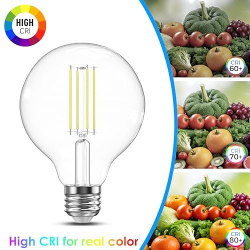 G25 LED Globe Light Bulbs for Vanity (6 Count)