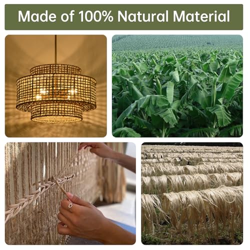 17.7" Rattan Chandelier for Dining Room