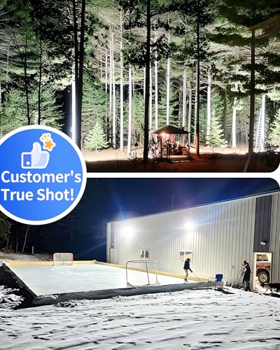 24000LM 200W LED Flood Light Outdoor Plug in (2 Count)
