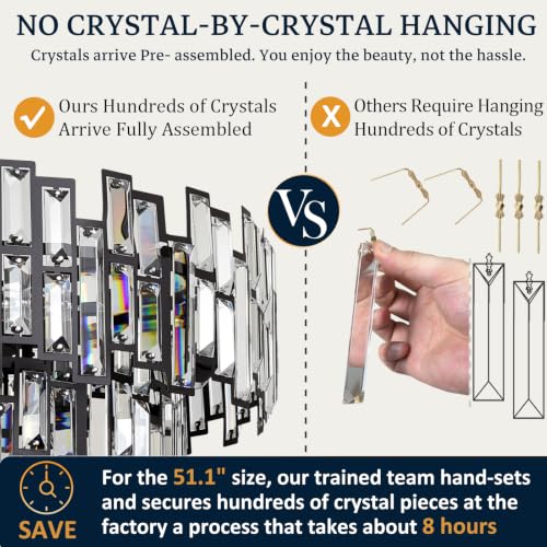 Crystal Chandelier Modern Farmhouse Chandeliers Rectangle