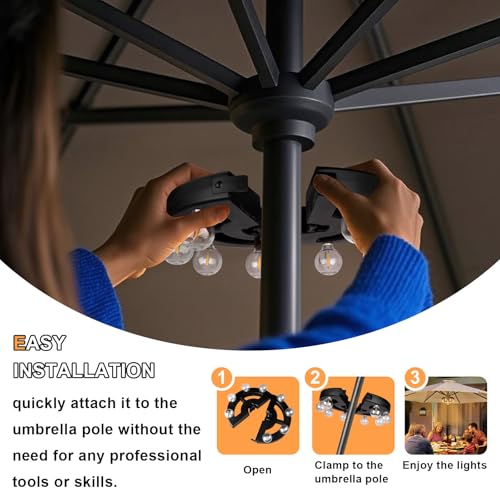 Umbrella Lights Outdoor Patio (8 Count)