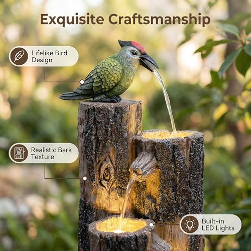 Water Fountain Outdoor with Hummingbird