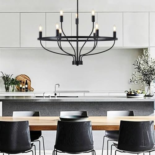 30" Black Chandelier