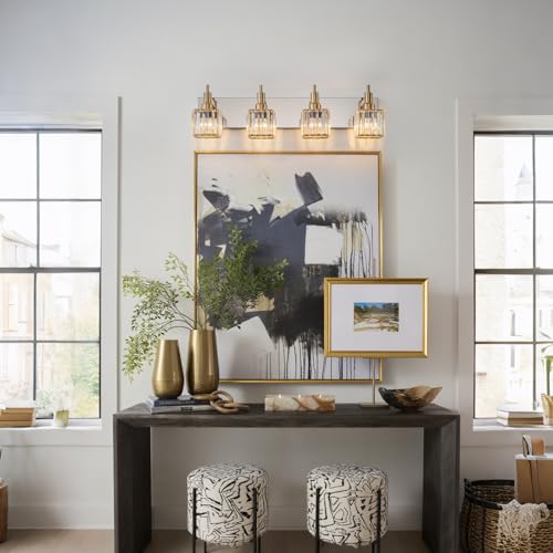 Crystal Bathroom Light Gold Chrome 4