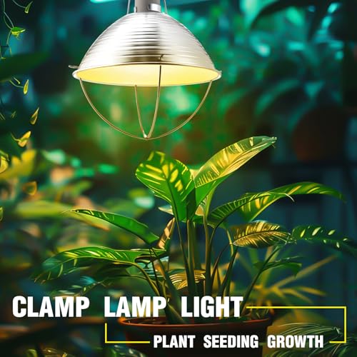 6 Pcs 10.5 Inch Adjustable Clamp Lamp Light with Aluminum Reflector Up to 150 Watt (6 Count)