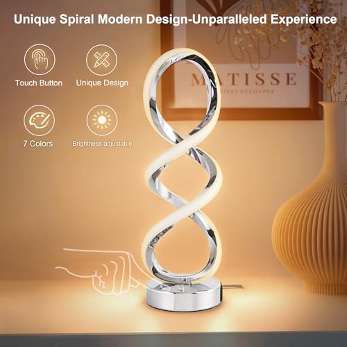 Modern Spiral LED RGB Table Lamp