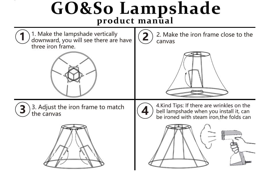 White Bell Lamp Shades (2 Count)