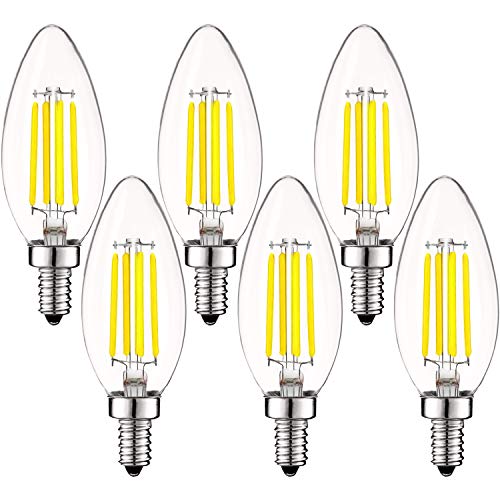 Vintage Candelabra LED Bulb 60W Equivalent (6 Count)