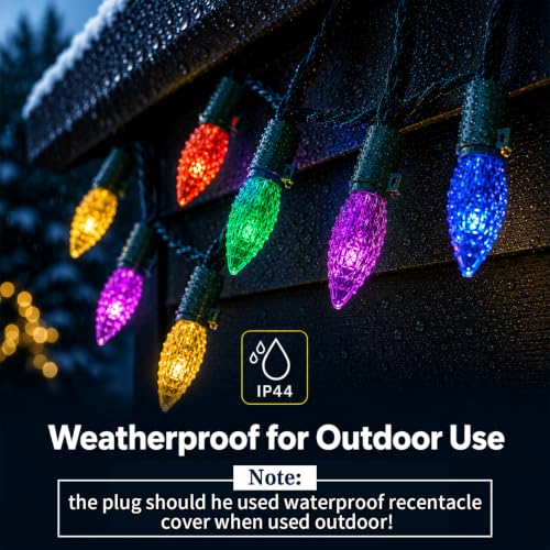 C6 Gentle Twinkle Christmas Lights (Multicolor / 60 LED)