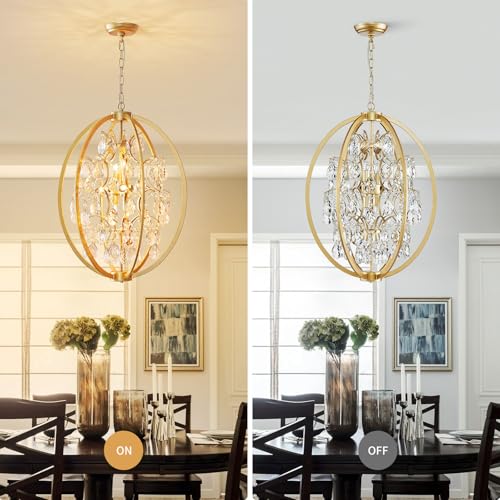 Globe Crystal Chandelier Raindrop Pendant Flushmount Ceiling Light Modern Lighting Fixture for Bedroom Hallway Bar Kitchen Bathroom