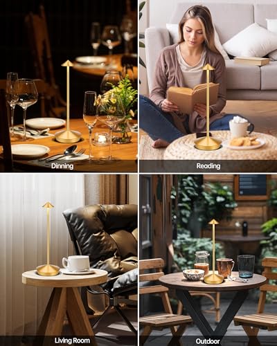 Portable Led Cordless Lamp Table Light 2 Pack