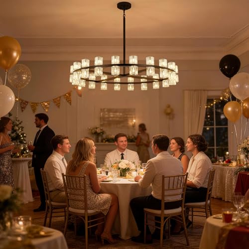 40 Light Large Crystal Chandelier