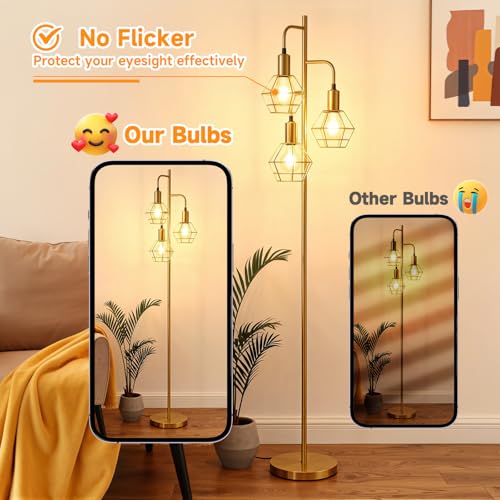 A19 Vintage LED Edison Bulbs Dimmable 60W Equivalent High Brightness (4 Count)