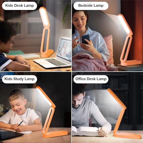 LED Desk Lamp for Office Home & Battery Operated Lamp Rechargeable Lamp Foldable & Portable Light