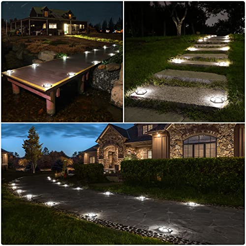 Solar Dock Driveway Deck Outdoor Pathway LED Lights (12 Count)