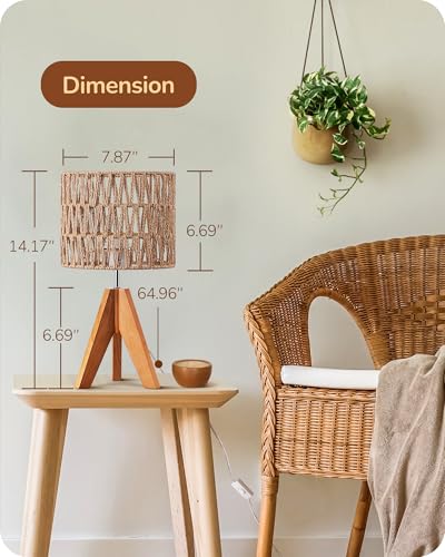 Rattan Small Table Lamp