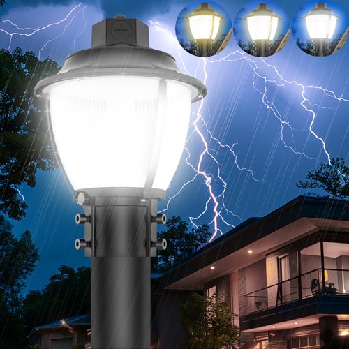 LED Post Top Light with Dusk to Dawn Photocell 60W LED Pole Area Lights ETL