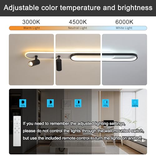 47.2in Modern LED Ceiling Light 60w Linear Ceiling Light Fixture