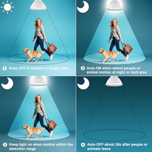 Motion Sensor Light Bulbs (4 Count)