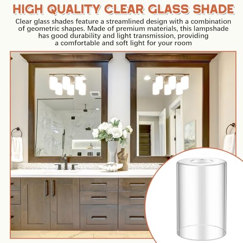 3 Pcs Clear Glossy Glass Lamp Shade 1 (3 Count)
