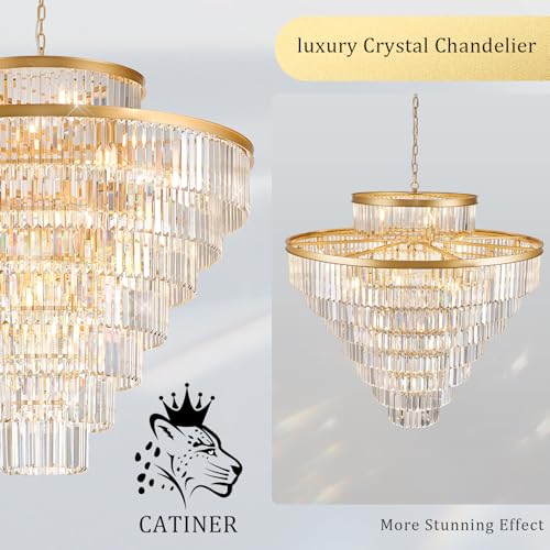43.3" Large Crystal Chandelier