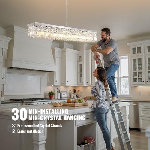 59 inch Modern Crystal Chandelier
