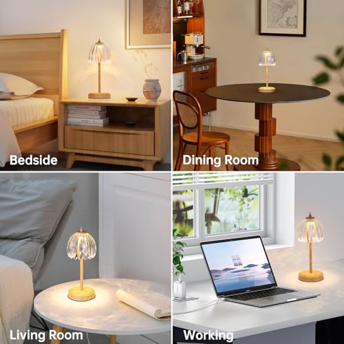 Tulip Table Lamp with 5200mAh Battery & Touch Control
