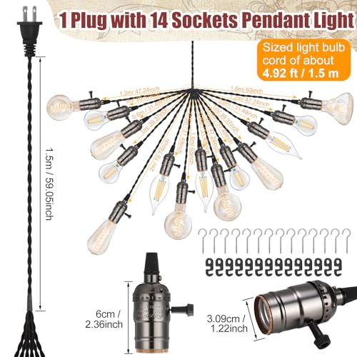 1 Pcs Pendant Light Sockets Cord Kit