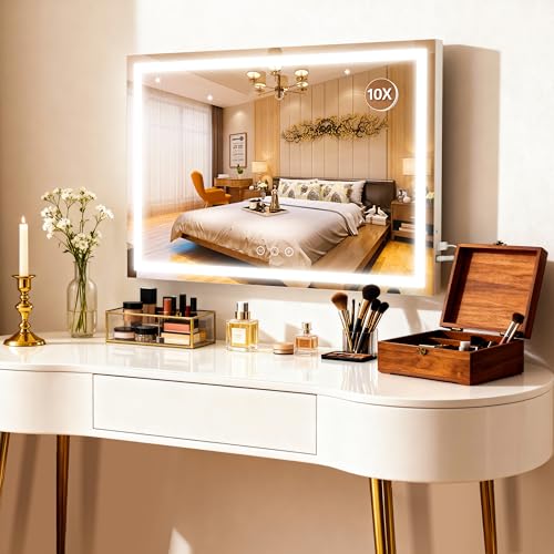 Large Vanity Mirror with Lights 35.5" x 27"