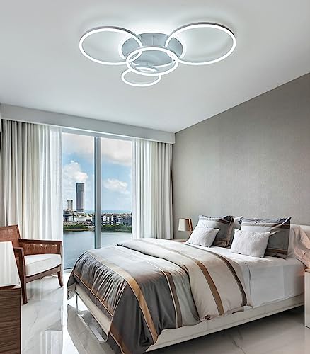 Chaners Ceiling Light LED Ceiling Light Ring Design Lighting Dimmable with Remote Control Lights for Living Room Bedroom Hallway