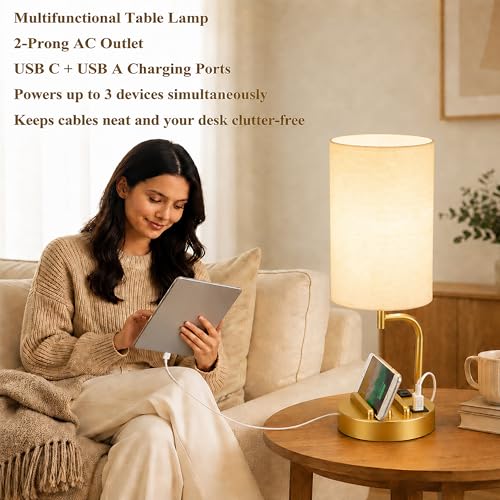Touch Control USB Table Lamp with USB C