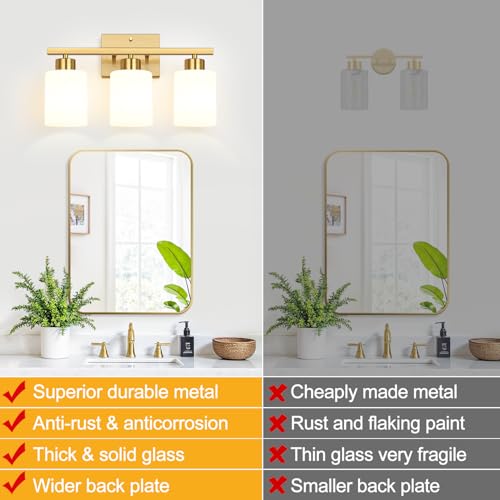 3 Light Bathroom Light Fixtures
