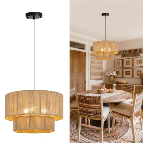 18 Inch Large Rattan Woven Pendant Light