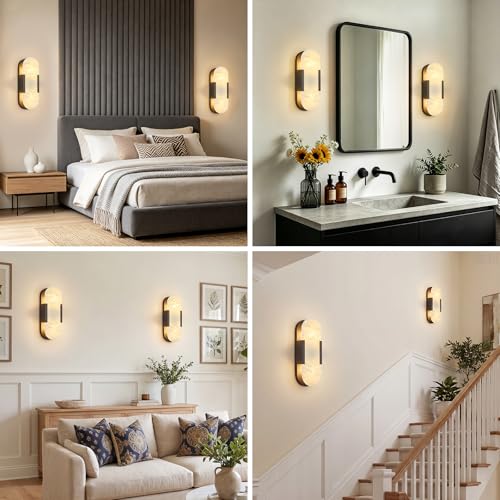 Natural Alabaster Wall Sconces